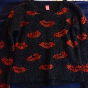 Red Kissy Lips Sweater